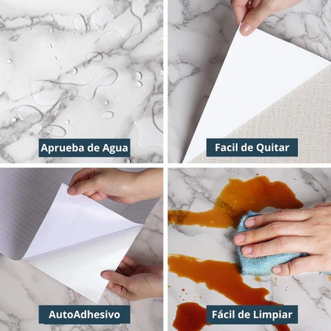 PAPEL MARMOL ADHESIVO 2 METROS - PAGA 1 LLEVA 3 🔥 SUPER AHORRO💰