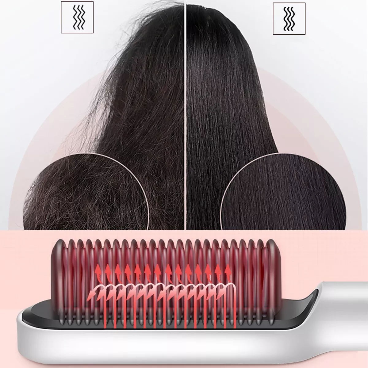 CEPILLO PREMIUM ALISADOR QUITA FRIZZ PROFESIONAL 👱🏻♀️ + CREMA ALISADORA ✅