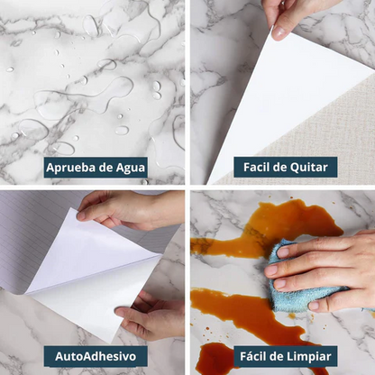 PAPEL MARMOL ADHESIVO 2 METROS - PAGA 1 LLEVA 3 🔥 SUPER AHORRO💰